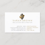 Rustige Glitter Event Party Decor Balloon Visitekaartje (Achterkant)