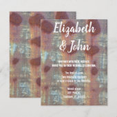 Rustige golfplaten Metal Wedding Invitaties Kaart (Voorkant / Achterkant)