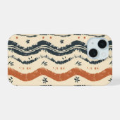 Rustige golven iPhone 15 hoesje (Achterkant horizontaal)
