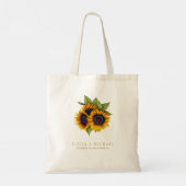 Rustige gouden bruiloften bruidsmeisje tote bag (Achterkant)