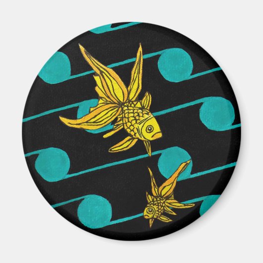 RUSTIGE GOUDVIS MAGNEET (Voorkant)