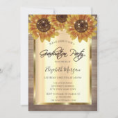 Rustige goudzonnebloemen, lampjes, Afstuderen van  Kaart (Voorkant)