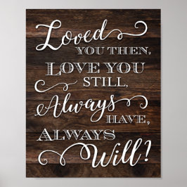 Rustige grafische LOVE QUOTE-gebarentafdruk Poster