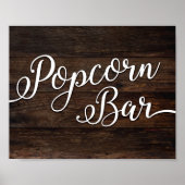 Rustige grafische POPCORN BAR-gebarentafdruk Poster (Voorkant)