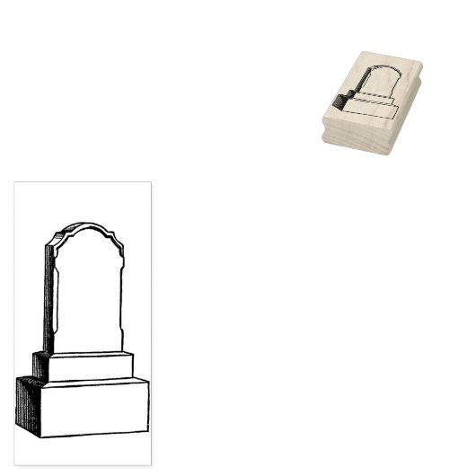 Rustige grafsteen  Rubberstempel Rubberstempel (Gestempeld)