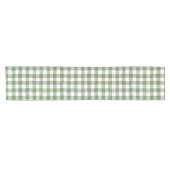 Rustige Green Buffalo Check Holiday Table Runner Korte Tafelloper (Horizontaal)