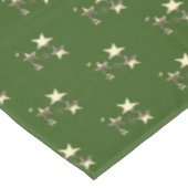 Rustige Green Gold Stars Pattern Festive Elegant Tafelkleed (Gekanteld)