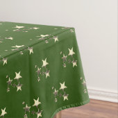 Rustige Green Gold Stars Pattern Festive Elegant Tafelkleed (Voorbeeld)