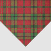 Rustige Green Red Kerstfeestdag Tartan Pset Tissuepapier (Detail)