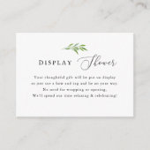 Rustige Greenery Elegant Display Shower Informatiekaartje (Voorkant)
