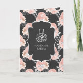 Rustige grijze en blosroze rozen Moslim bruiloft (Voorkant)