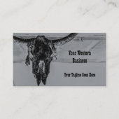 Rustige grijze Westerne Koe Visitekaartje (Voorkant)