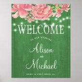 Rustige groene bruinschuur, welkomstbord poster (Voorkant)