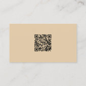 Rustige groene cirkelzagen Carpentry QR Code Terug Visitekaartje (Achterkant)