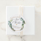 Rustige groene eucalyptus Liefde+Bedankt Bedankjes Labels (In situ)