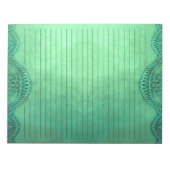 Rustige , groene gespleten kerrie notitieblok (Voorkant)