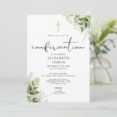 Rustige Groene Monogram Bevestiging Kaart (Staand voorkant)