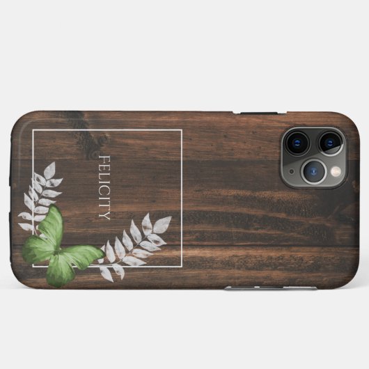 Rustige groene vlinder Case-Mate iPhone case (Achterkant (horizontaal))