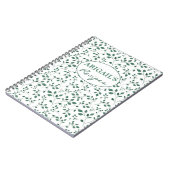 Rustige, groene Waterverf-foliepatroon laptop Notitieboek (Linkerzijde)