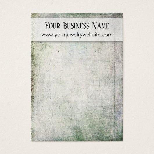 Rustige Grunge Earring Holder Display Kaarten Visitekaartjes (Voorkant)