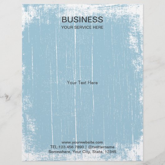 Rustige Grunge Light Blue Brochures (Voorkant)