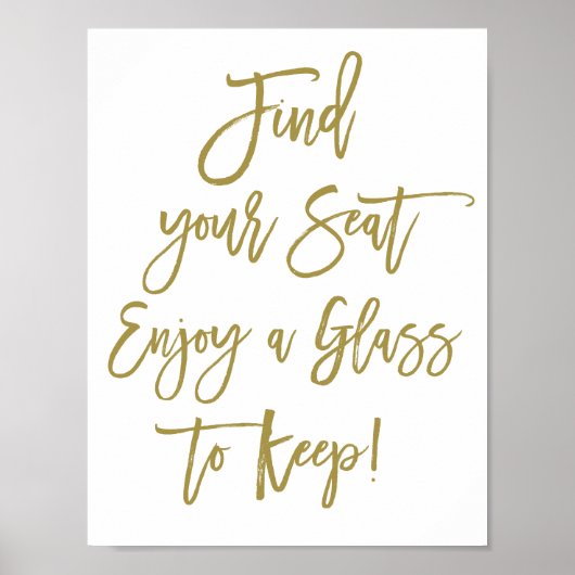 Rustige hand met briefing vind je bruiloft poster (Voorkant)