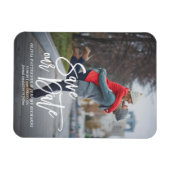 Rustige hand met foto's opslaan onze datum magneet (Horizontaal)