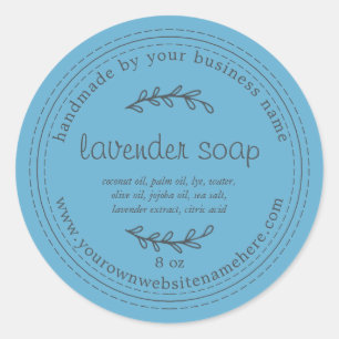 Rustige handgemaakte lavendel Soap Grotto Blue Ronde Sticker