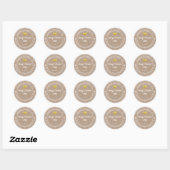 Rustige handgemaakte soap - bedrijfsetiket ronde sticker (Vel)