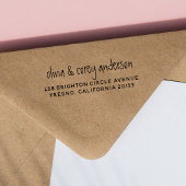 Rustige handschrift en moderne reproductie-adrespa rubberstempel