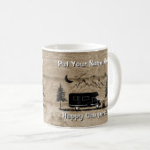 Rustige Happy Camper Class C RV Custom Coffee Mok (Voorkant rechts)