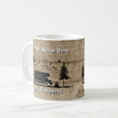 Rustige Happy Camper Class C RV Custom Coffee Mok (Voorkant links)