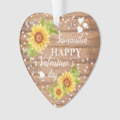 Rustige Happy Floral - zonnebloem van Valentijnse Ornament (voorkant)