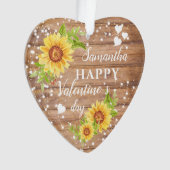 Rustige Happy Floral - zonnebloem van Valentijnse Ornament (voorkant)