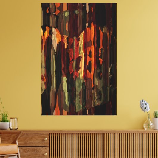 Rustige Herfst Abstracte kunstschildertextuur Canvas Afdruk (Insitu (Woonkamer))
