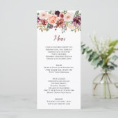 Rustige herfst boho aquarel witte achtergrond menu (Staand voorkant)
