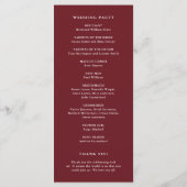 Rustige Herfst Floral Sunflower Wedding Programma (Achterkant)