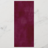 Rustige Herfst Floral Wedding Monogram diner Menu (Achterkant)