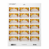 Rustige herfst Gold Maple leest String Lights Etiket (Full Sheet)