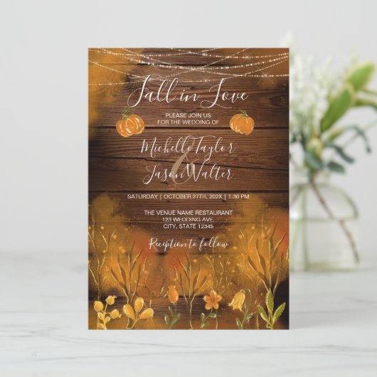 Rustige herfst in liefde herfst bloem botanische p kaart (Staand voorkant)