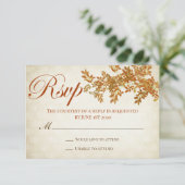 Rustige Herfst in Love RSVP Card (Staand voorkant)