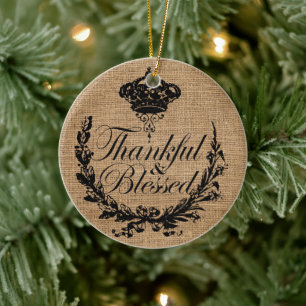 rustige herfst najaar Thanksgiving dankjewel gezeg Keramisch Ornament