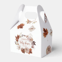 Rustige herfst pompoen baby shower Favor Box