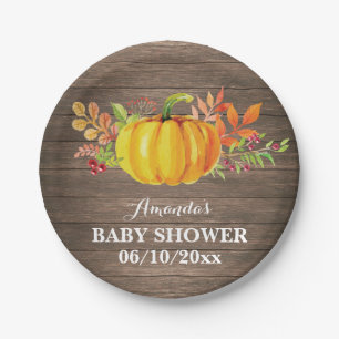 Rustige Herfst Pumpkin-Baby shower Bord