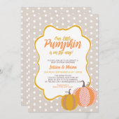 Rustige Herfst Pumpkin-Baby shower Uitnodiging (Voorkant / Achterkant)