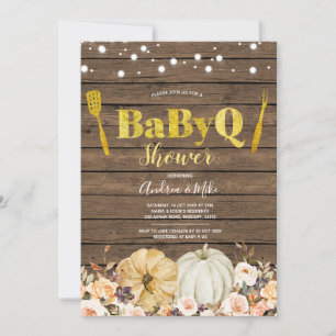 Rustige Herfst Pumpkin BabyQ Baby shower Uitnodigi Kaart