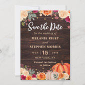 Rustige Herfst Pumpkin-bruiloft met uitzondering v Save The Date (Voorkant)