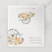 Rustige Herfst Pumpkin Leafy Floral Wheel Wedding (Buitenkant ongevouwen)