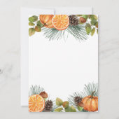 Rustige Herfst Pumpkin Thanksgiving Dinner Kaart (Achterkant)