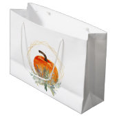Rustige Herfst Pumpkin-Waterverf Groot Cadeauzakje (Voorkant Gekanteld)